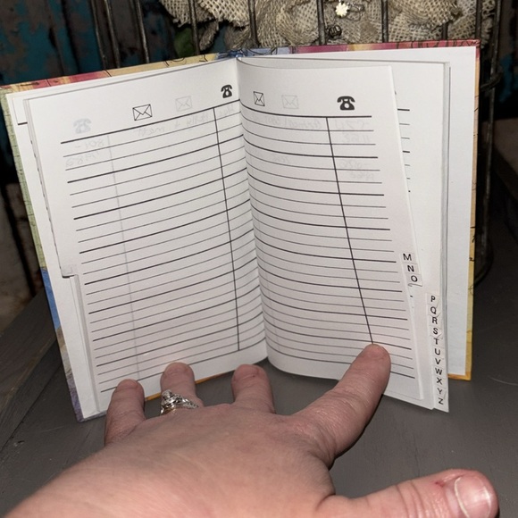 *SOLD on eBay Mini purse size phone/address book. Colorful/abstract art. - Picture 4 of 6